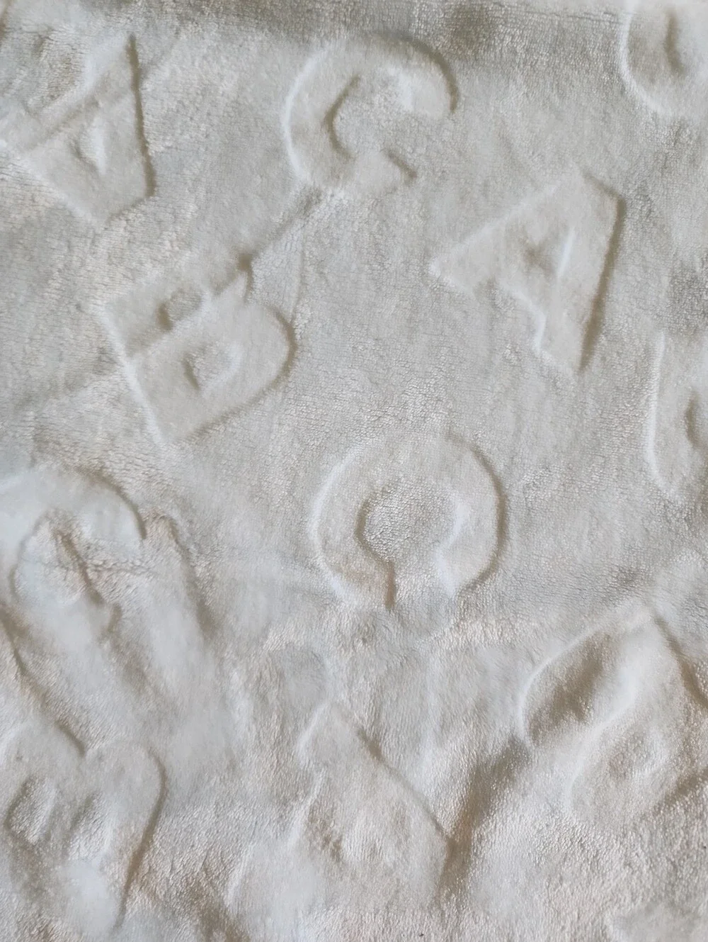 Little Beginnings ABC Baby Alphabet Blanket -Plush BLUE  Embossed